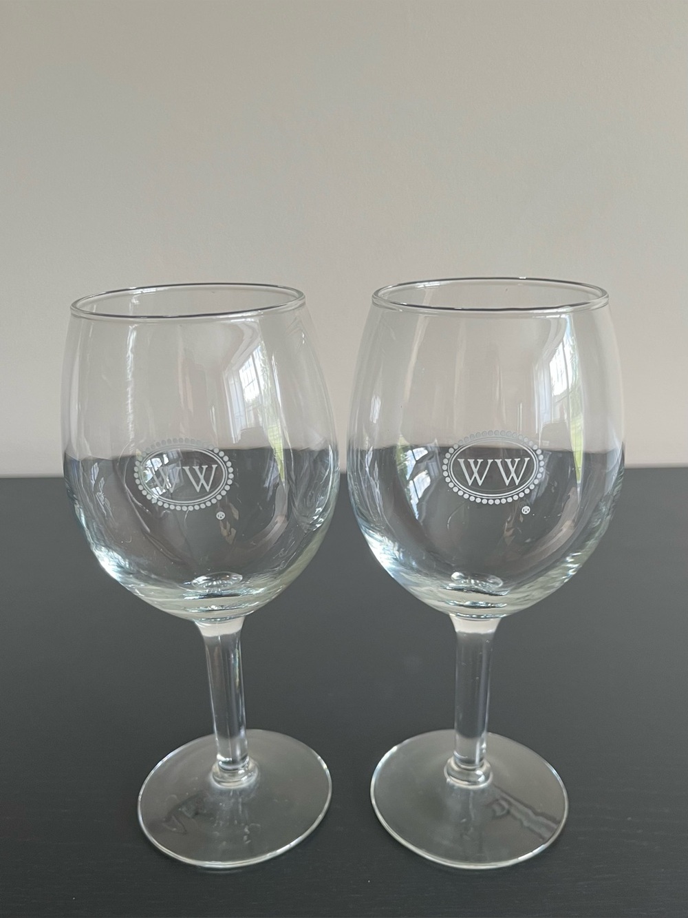 Williamsburg Winery Wine Glass Set Of 2 Souvenirs Virginia VA 12 Oz